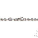14K White Gold Moon Cut Link Chain 22 Inches 3mm   64800 - Image 4