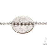 14K White Gold Moon Cut Link Chain 26 Inches 3mm   64802 - Image 3