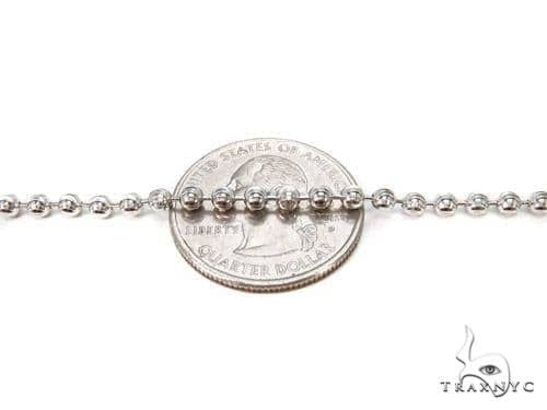14K White Gold Moon Cut Link Chain 26 Inches 3mm   64802 - Image 3