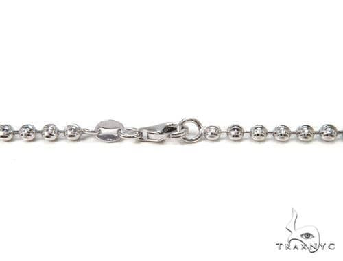 14K White Gold Moon Cut Link Chain 28 Inches 3.5mm   65894 - Image 4