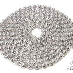 14K White Gold Moon Cut Link Chain 28 Inches 3.5mm   65894 - Image 6