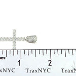 14K White Gold Princess Cut Diamond Manhattan Cross 65382 - Image 7