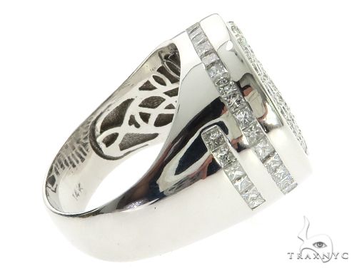 14K White Gold Prong Channel Diamond Ring, photo 4 of 9