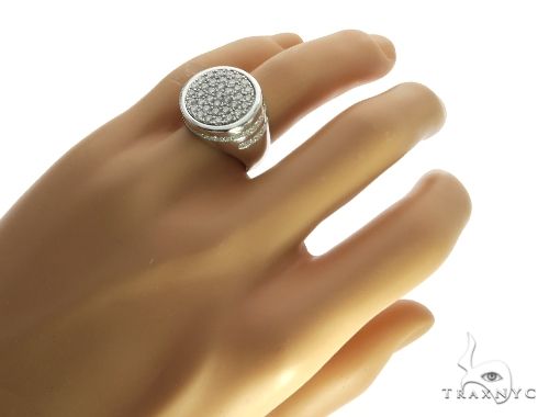 14K White Gold Prong Channel Diamond Ring 63581 - Image 9