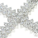 14K White Gold Prong Diamond Cross 65279 - Image 4