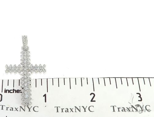 14K White Gold Prong Diamond Cross, photo 6 of 7