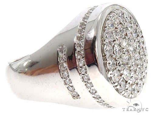 14K White Gold Prong Diamond Traxnyc Ring, photo 3 of 7