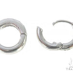 14K Gold Prong Diamond Hoops Earring 65453 - Image 3