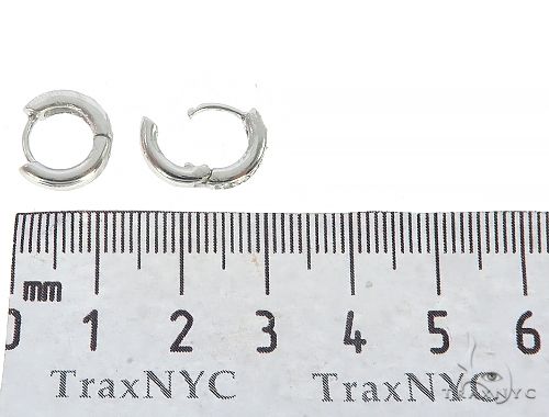 14K Gold Prong Diamond Hoops Earring 65453 - Image 4