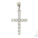 14K Gold Small Diamond Cross 65967 - Image 1