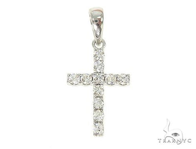 14K Gold Small Diamond Cross 65967 - Image 1