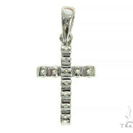 14K Gold Small Diamond Cross 65967 - Image 3