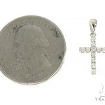 14K Gold Small Diamond Cross 65967 - Image 5