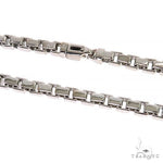 14K White Gold Solid Box Link  5.1mm  26 Inches  68168 - Image 3