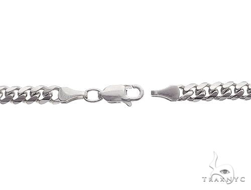 14K White Gold Solid Miami Cuban Link Chain 26 Inches 5mm 65586 - Image 5