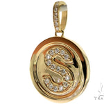 14K YG  Custom Made Initial Letter 'S' Pendant 57668 - Image 3