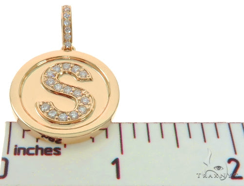 14K YG  Custom Made Initial Letter 'S' Pendant, photo 8 of 8