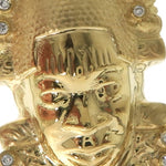 14K YG Bezel Diamond African Mask Pendant 58425 - Image 4