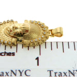 14K YG Bezel Diamond African Mask Pendant 58425 - Image 7