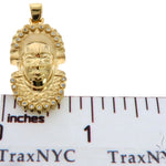 14K YG Bezel Diamond African Mask Pendant 58425 - Image 8