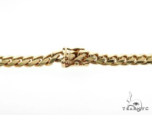 14K Yellow Gold Solid Miami Cuban Link Chain 64556 - Image 5