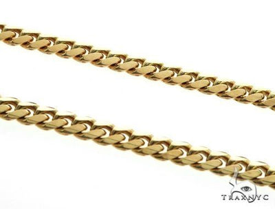 14K Yellow Gold Solid Miami Cuban Link Chain 64557 - Image 1