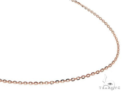 14K Rose Gold Mirror Rolo Chain 22 Inches 1mm   65593 - Image 1