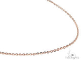 14K Solid Rose Gold Mirror Rolo Chain 22 Inches 1mm 65593