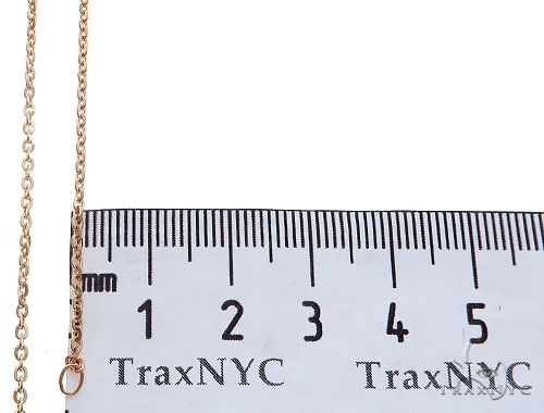 14K Solid Rose Gold Mirror Rolo Chain 22 Inches 1mm, photo 5 of 5