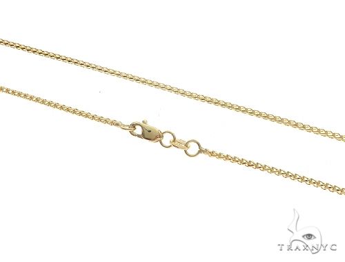 14K yellow gold 1.5mm diamond cut Franco chain necklace, 20 inches long