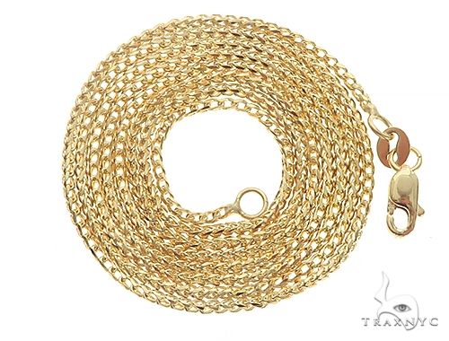 14k Yellow Gold Solid Franco Chain 24 Inches 1.3mm 65606 - Image 3
