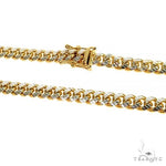 14K Yelllow Gold Diamond Cut Solid Miami Cuban Chain 26 Inches 7mm   68371 - Image 3