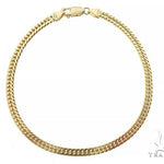 14K Yellow Gold Double Curb Link Bracelet 8 inches 3.8mm 7.69 gm 65195 - Image 1
