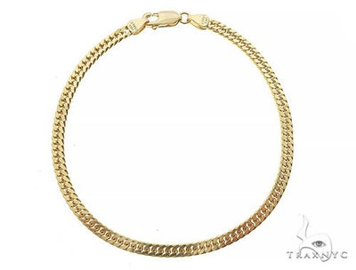 14K Yellow Gold  Double Curb Link Bracelet 8 inches 3.5mm 65195 - Image 1