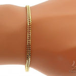 14K Yellow Gold Double Curb Link Bracelet 8 inches 3.8mm 7.69 gm 65195 - Image 3