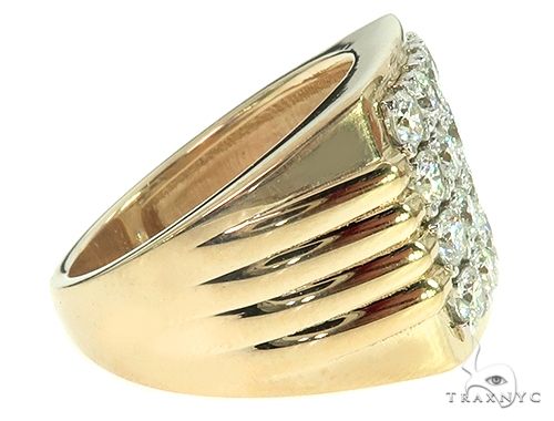 14K Yellow Gold 16 Stones Diamond Ring 66177 - Image 4