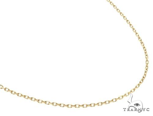 14K Yellow Gold Cable Link Chain 22 Inches 1.4mm   64397 - Image 2