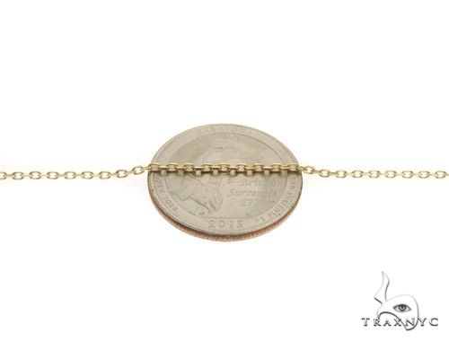 14K Yellow Gold Cable Link Chain 22 Inches 1.4mm   64397 - Image 3