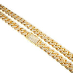 14K Yellow Gold 26 Inches Diamond Chain with Custom Diamond Lock 63947 - Image 1