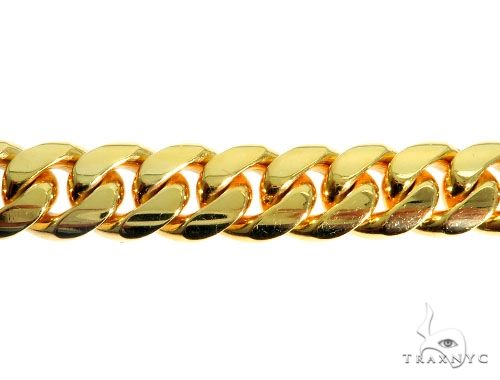 14K Yellow Gold 26 Inches Diamond Chain with Custom Diamond Lock 63947 - Image 4