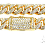 14K Yellow Gold 26 Inches Diamond Chain with Custom Diamond Lock 63947 - Image 7