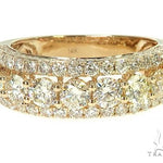 14K Gold 3 Row Diamond Ring 66174 - Image 2