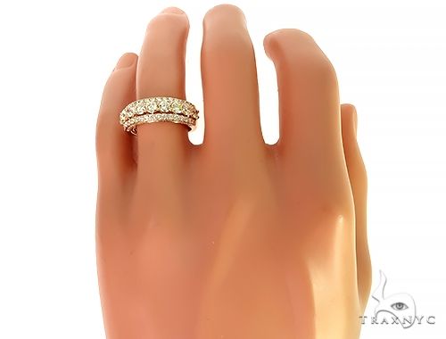 14K Gold 3 Row Diamond Ring 66174 - Image 6