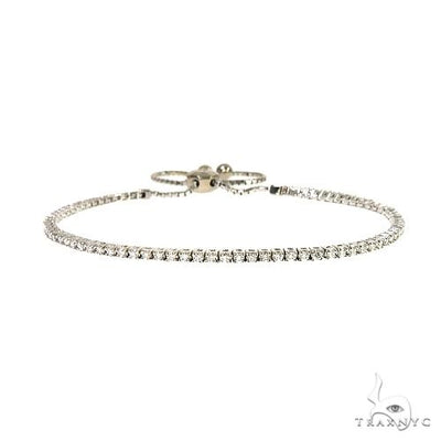 14K Yellow Gold Adjustable Diamond Bolo Bracelet 67176 - Image 1