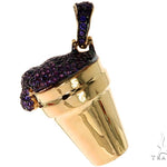 14K Yellow Gold Lean Pendant 57676 - Image 1