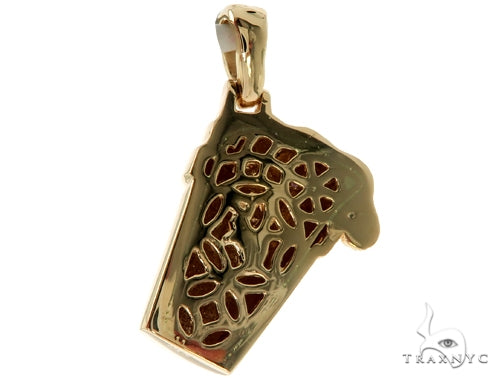 14K Yellow Gold Lean Pendant 57676 - Image 4