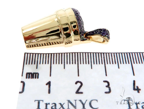 14K Yellow Gold Lean Pendant 57676 - Image 6