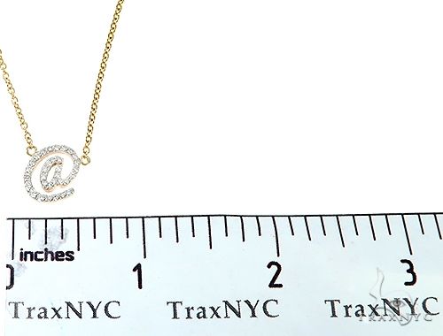 14K Yellow Gold At Sign Diamond Necklaces 65478 - Image 6