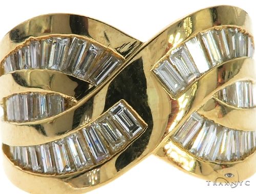 14K Yellow Gold Baguette Cut Channel Diamond Ring 63185 - Image 3