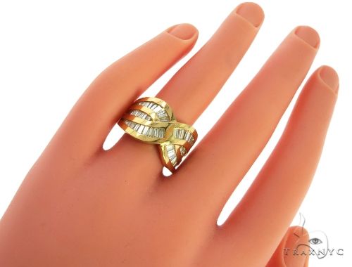 14K Yellow Gold Baguette Cut Channel Diamond Ring 63185 - Image 7